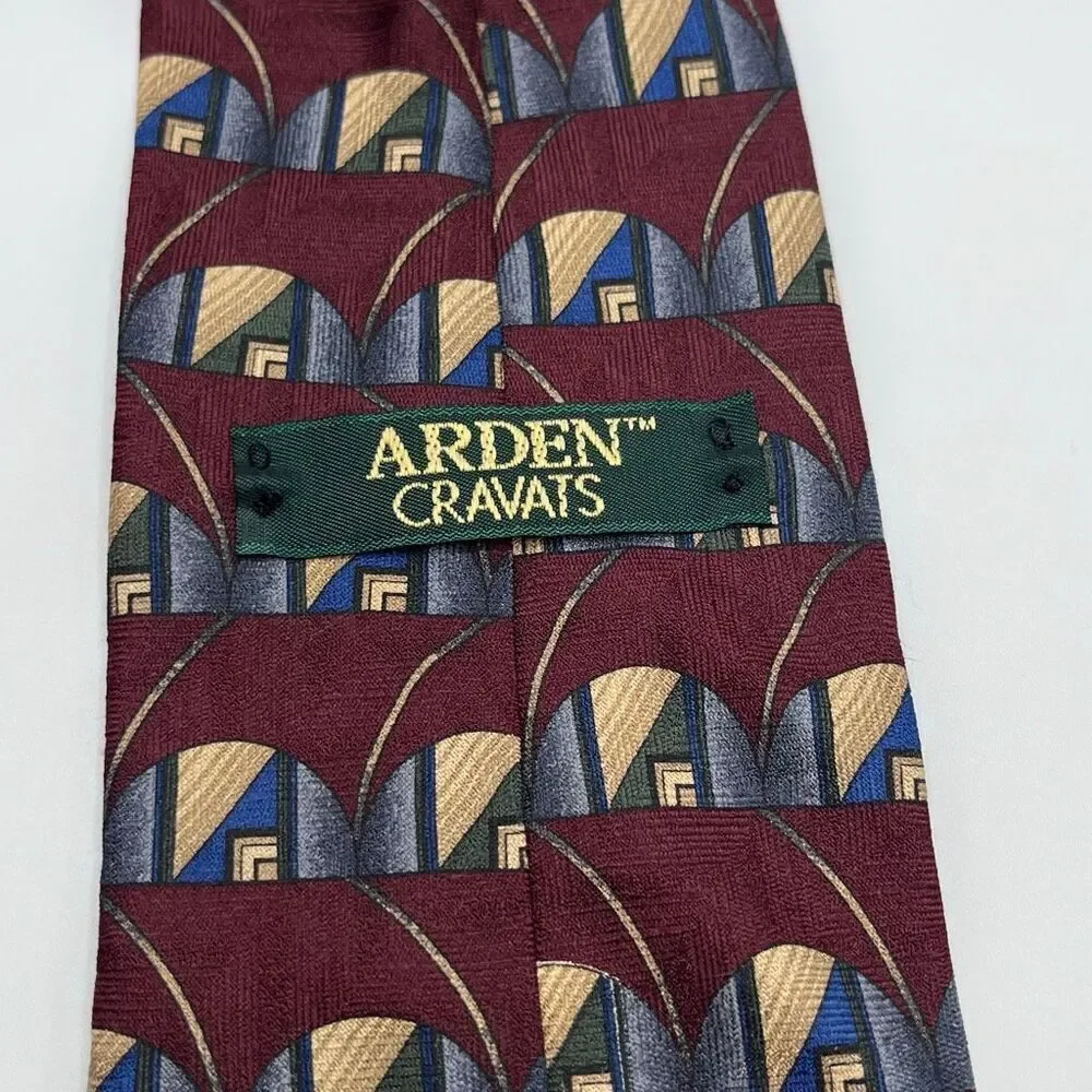 Vintage ARDEN Cravats Imported Silk Neck Tie Made in the USA‎
